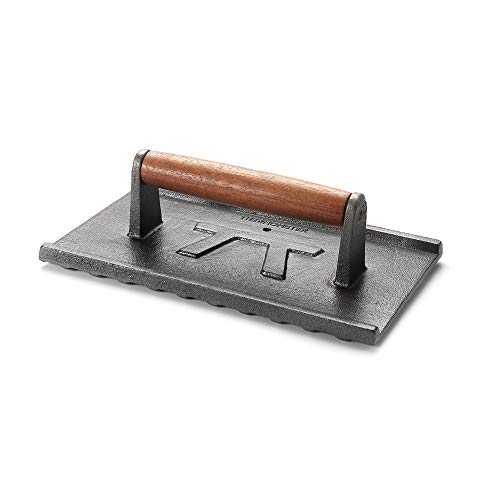 Outset Cast Iron, 5 x 9 x 2.75 inches, Rectangular Grill Press - Image 2
