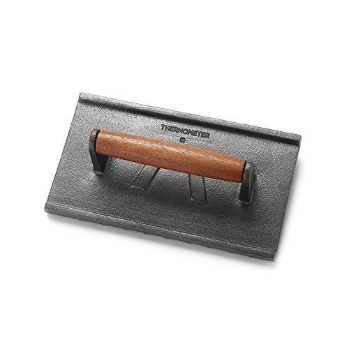 Outset Cast Iron, 5 x 9 x 2.75 inches, Rectangular Grill Press - Image 1
