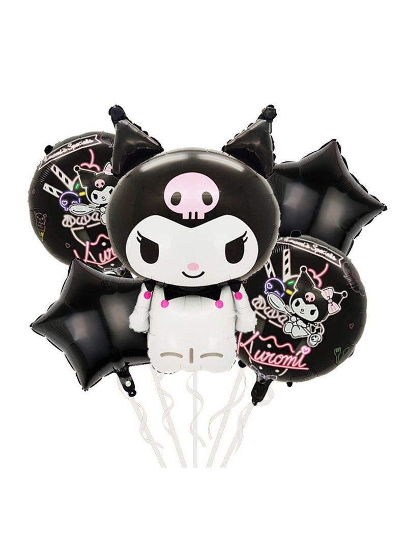 طقم بالونات سانريو كورومي كاواي للحفلات - ديكور كبير للفتيات والأطفال والبالغين - مجموعة من 5