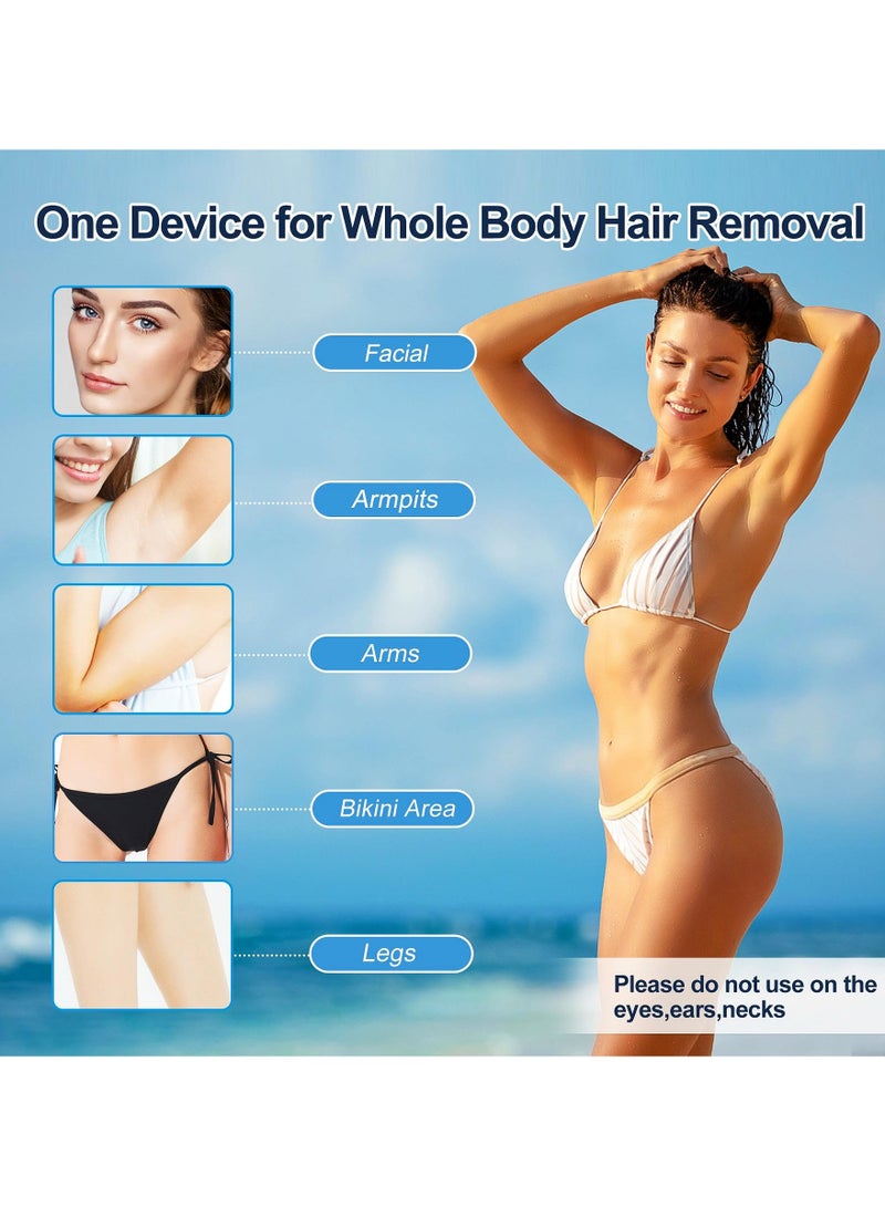 Excefore Laser Hair Removal for Women and Men, at-Home IPL Hair Removal, Permanent Painless Best Hair Remover Device for Face Bikini Line Armpit Leg Back, Corded - Image 2