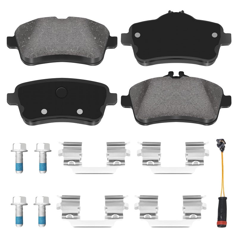 HYFTJYZ Automotive Rear Brake Pads Compatible with MercedesBenz CLA45 AmgGL350GL450GL550GLE300DGLE350GLE400GLE43 AmgGLE450 Amg and MoreCeramic Disc Brake Pads for Car Rear RotorHZ1630