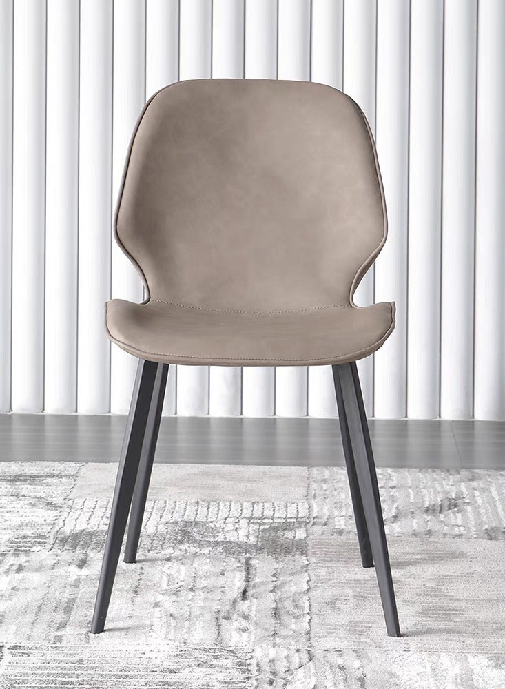 لاني التصميم الحديث للأقمشة كرسي الطعام، أثاث مقعد مطبخ مريح، براون قطعة واحدة - Image 3