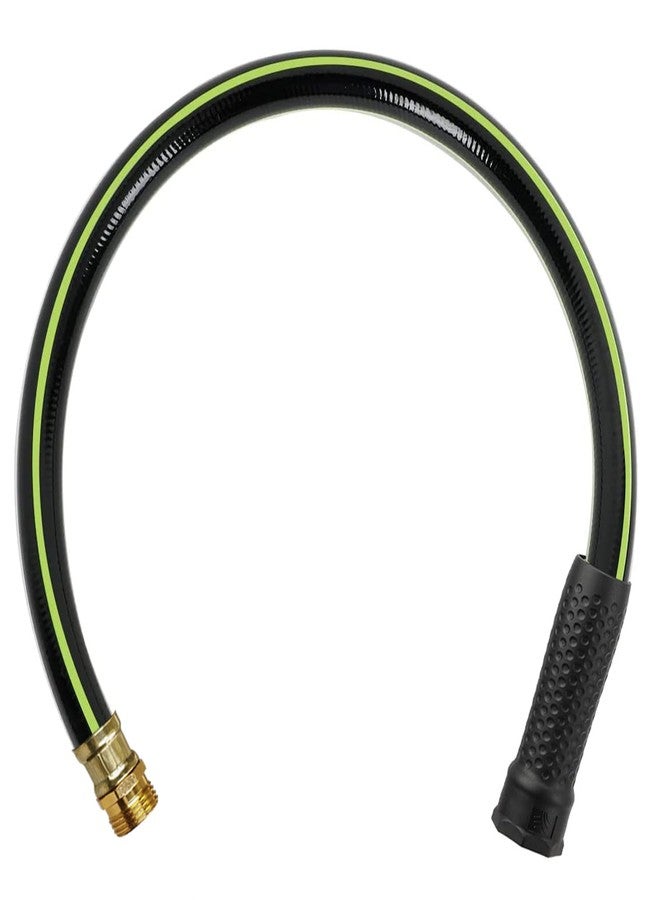 Worth Leader Short Garden Hose 5/8 in. x 4 ft. -No Kink, Flexible, Leakproof, Both Female Fittings -Heavy Duty Durable PVC Lightweight Water Pipe with Brass Aluminum Ends for Household & Yard Use - Image 1