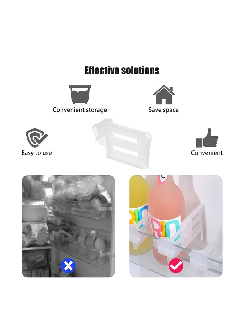 Zikra , 40-Pack Adjustable Refrigerator Dividers, Snap-On Space Separators for Fridge, Expandable Kitchen Pantry Storage Organizers, Clear, Multi-Use Home and Office Supplies - Image 4