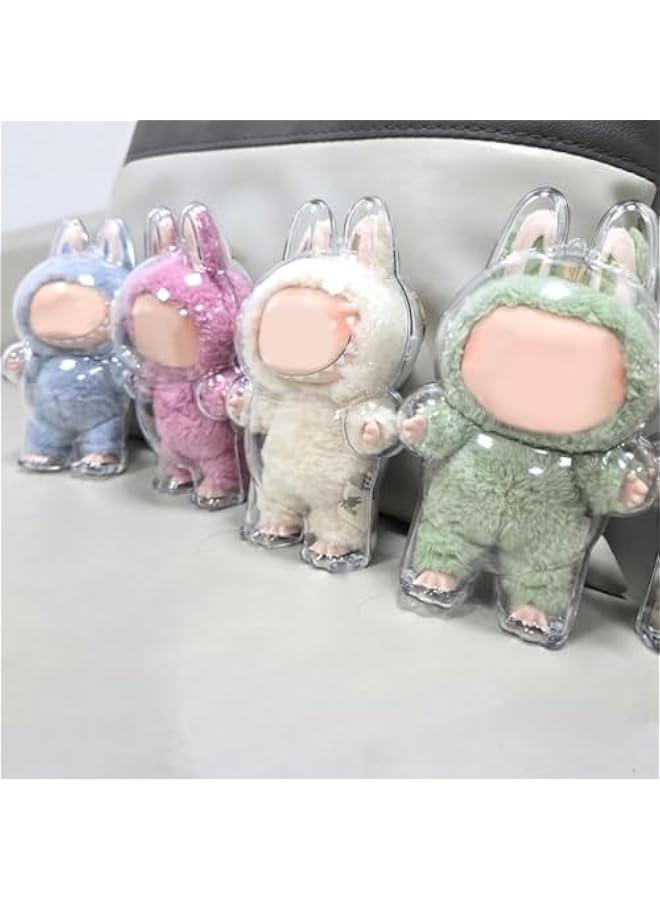 Protective Cover for LABUBU Plush Figure Doll, Plastic Protective Cover for LABUBU The Monsters Figure Keychain, Storage Transparent PVC Keychain Model Walking Display Bag for Fan Collection  - Image 4