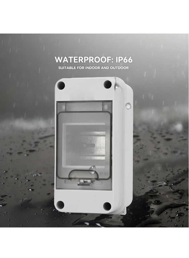 صندوق قاطع الدائرة 3 طرق توزيع الحماية، قاطع تيار صغير مع سكة DIN، مقاوم للماء IP65، مناسب للاستخدام الداخلي والخارجي - Image 2