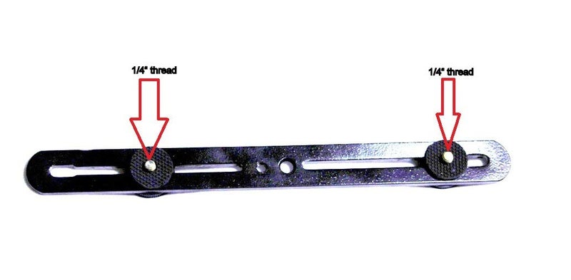 SHOPEE حامل فلاش مزدوج مع برغي مزدوج 1/4" و 3/8" وقاعدة ضوء فيديو مع حذاء ساخن لحامل سرعة مستقيم لكاميرتين متوافقتين مع التصوير الفوتوغرافي، الاستوديو، ضوء LED، حامل، ترايبود، DSLR - Image 2