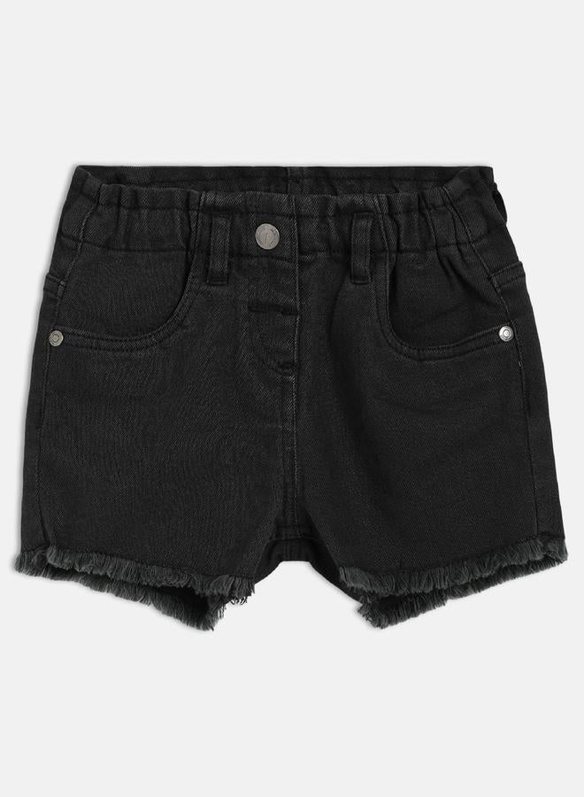 MINIKLUB Girls Denim Shorts with Frayed Hem - Image 1