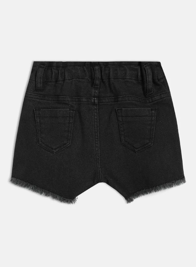 MINIKLUB Girls Denim Shorts with Frayed Hem