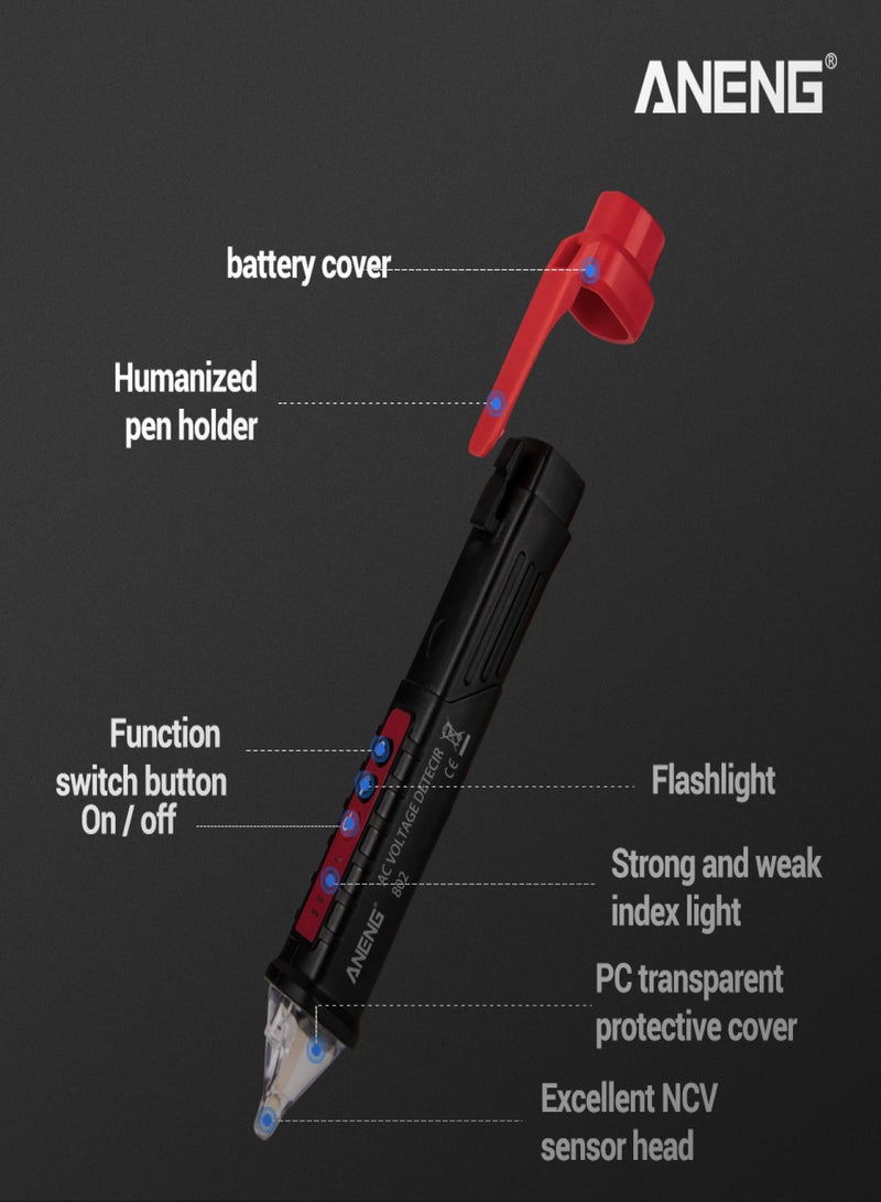ANENG ANENG VD802 Non-contact AC Voltage Detector Tester Meter 12V-1000v Pen Style Electric Indicator LED Outlet Voltage Dectetor Sensor Wit - Image 3