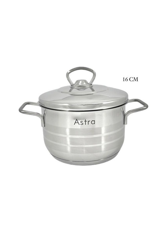 ASTRA 1.9L Casserole (16x10 cm) – Premium Stainless Steel, Non-Stick, Oven Safe Pot for Baking and Cooking - Image 1