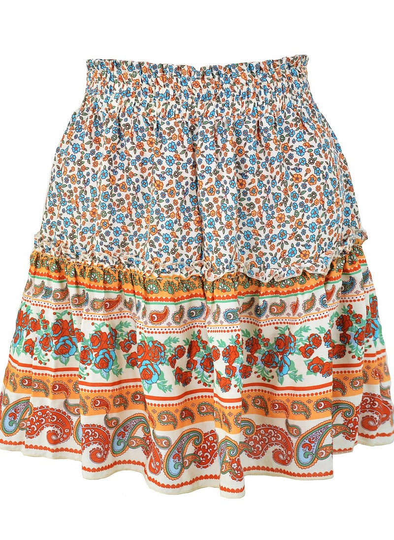Loquat - Women's Fashion Printed Bohemian Ethnic Style Skirt - Image 1