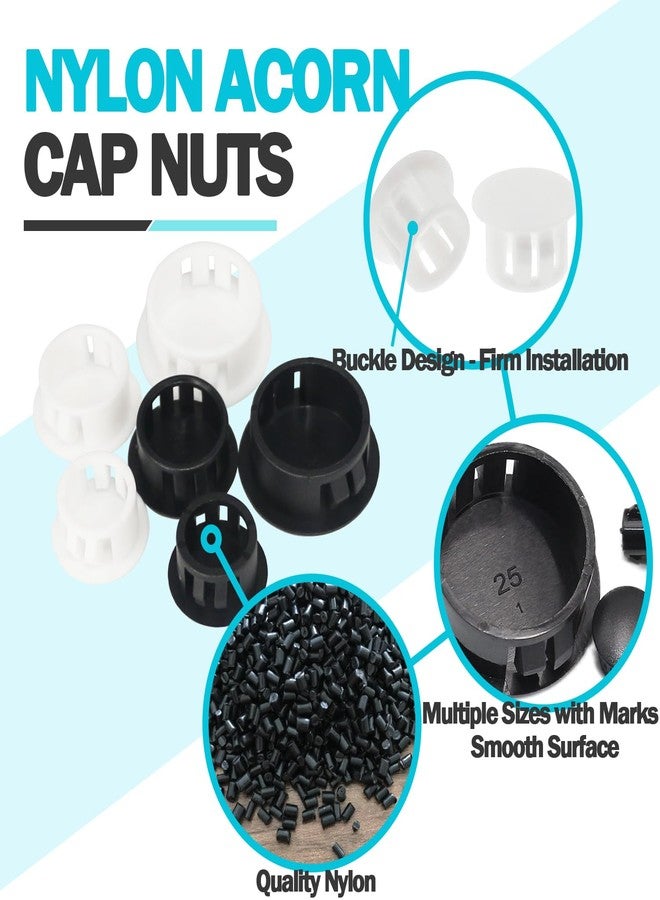 Tugermoola 200PCS 8 Sizes Plastic Hole Plugs for Round Holes White Hole Plug Round Drill Door Screw Hole Plugs 1/5" 1/4" 5/16" 3/8" 1/2" 5/8" 3/4" 1" White - Image 3
