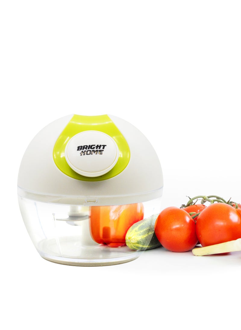 Bright Home - Bright Home  Mini Chopper with 3 Blades Quick Handy Fruit Chopper for Easy Chopping Manual Food Processor Portable Hand Pull String Garlic Mincer Onion Cutter for Veggies, Ginger, Fruits, Nuts - Image 1
