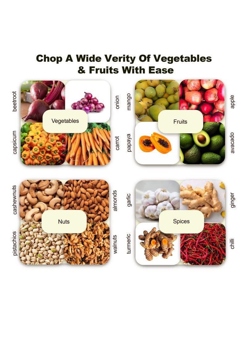 Bright Home - Bright Home  Mini Chopper with 3 Blades Quick Handy Fruit Chopper for Easy Chopping Manual Food Processor Portable Hand Pull String Garlic Mincer Onion Cutter for Veggies, Ginger, Fruits, Nuts - Image 1