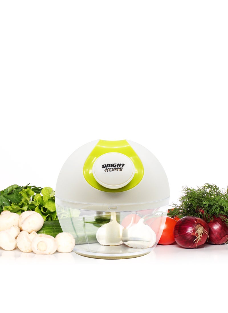 Bright Home - Bright Home  Mini Chopper with 3 Blades Quick Handy Fruit Chopper for Easy Chopping Manual Food Processor Portable Hand Pull String Garlic Mincer Onion Cutter for Veggies, Ginger, Fruits, Nuts - Image 1