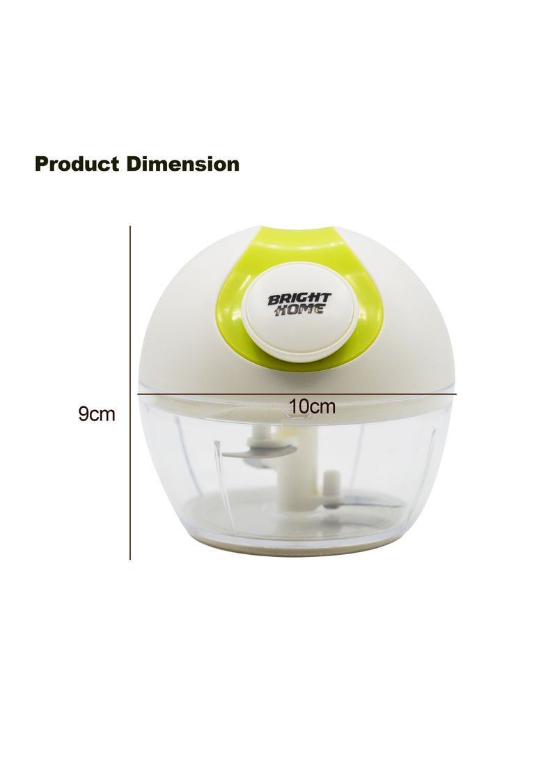 Bright Home - Bright Home  Mini Chopper with 3 Blades Quick Handy Fruit Chopper for Easy Chopping Manual Food Processor Portable Hand Pull String Garlic Mincer Onion Cutter for Veggies, Ginger, Fruits, Nuts - Image 1