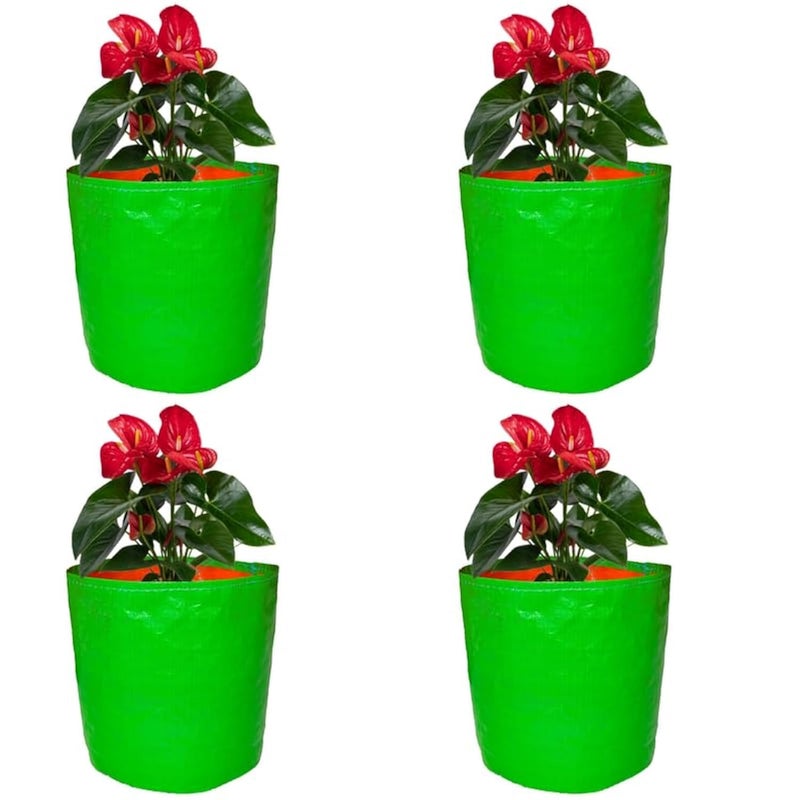 GroWonder Plant Bags for Home Garden, Pack of 4, 9X9 inches, Terrace Gardening Bag, Planting Pots, Green Growing Containers - Image 5