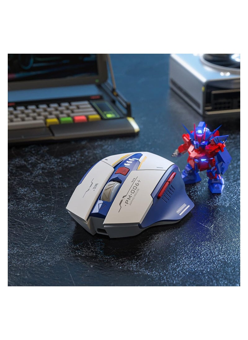 inphic - F9 Wireless Mouse Rechargeable Sci-Fi Mecha Style 2400dpi Silent Office Mouse 2.4G Mice For Laptop PC with 2.4G USB Receiver - Image 1