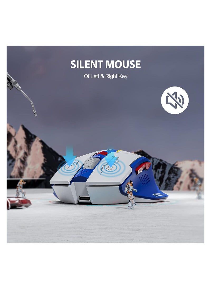 inphic - F9 Wireless Mouse Rechargeable Sci-Fi Mecha Style 2400dpi Silent Office Mouse 2.4G Mice For Laptop PC with 2.4G USB Receiver - Image 1