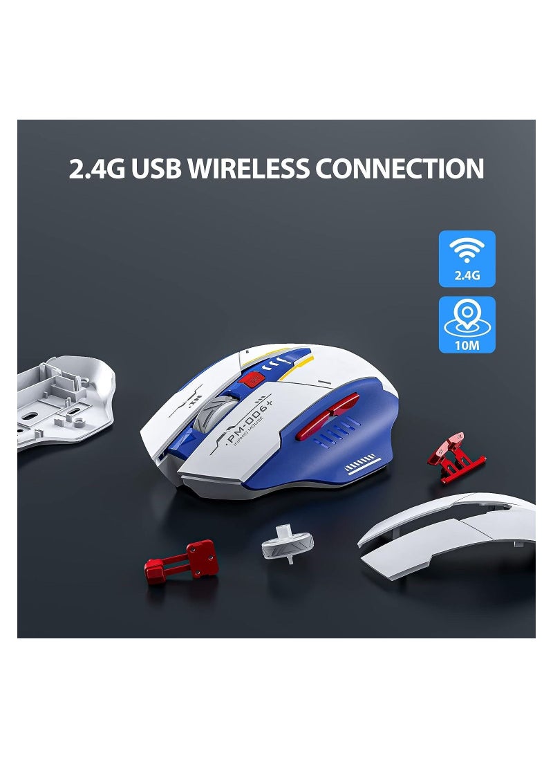inphic - F9 Wireless Mouse Rechargeable Sci-Fi Mecha Style 2400dpi Silent Office Mouse 2.4G Mice For Laptop PC with 2.4G USB Receiver - Image 1