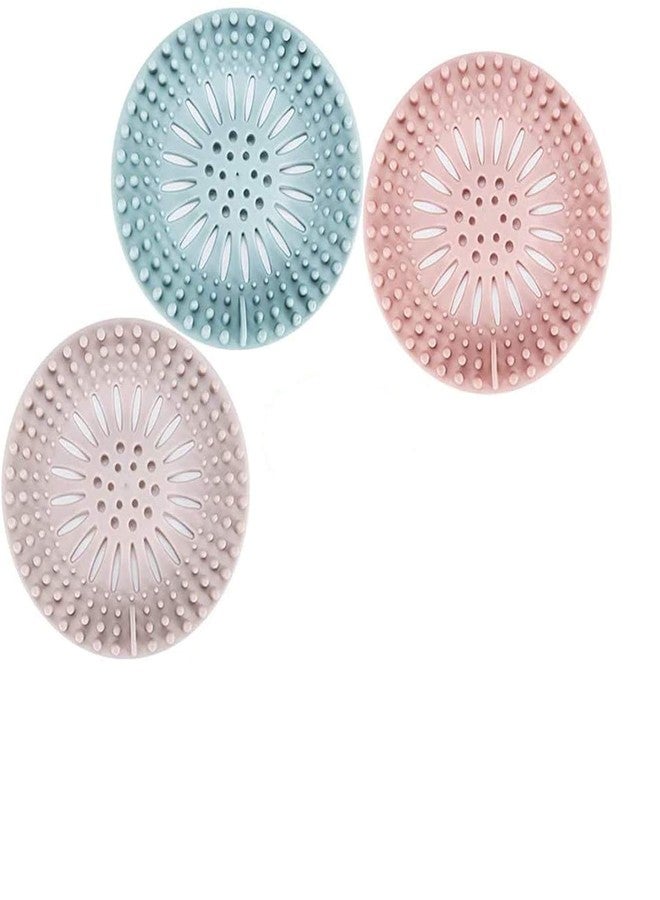 HKD Hair Catcher for Bathroom Drain Durable Silicone Hair Stopper Shower Drain Cover for Bathroom and Clean Suit for Bathroom Drainage Cover and Kitchen Sink Cover 3 Pcs Set - Image 1