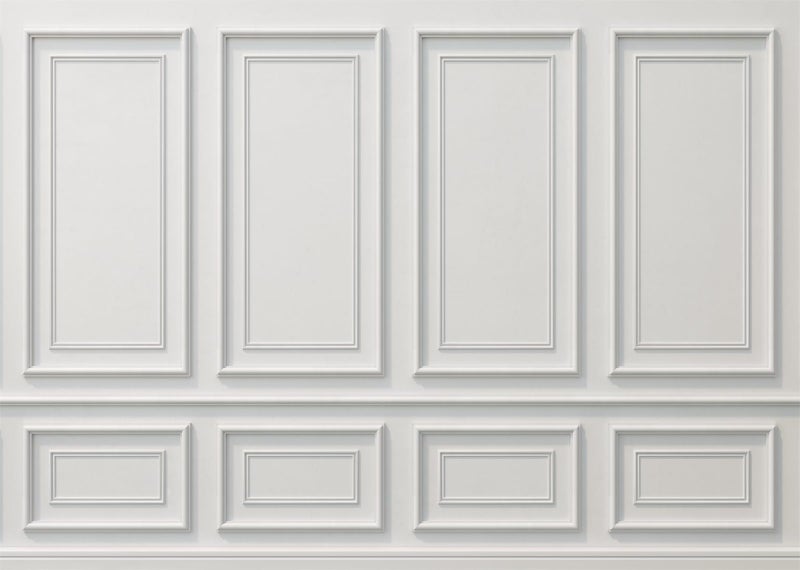 Loccor 7x5ft Fabric Empty White Room Wall Backdrop Interior Classical Vintage Wall Photography Background Wedding Baby Shower Photo Studio Props - Image 1