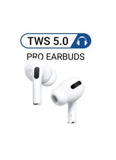 Totu Wireless Stereo Earbuds Bluetooth 5.0, Hand Free Call, Lightweight Comfort Fit Headphones, White  - Image 2