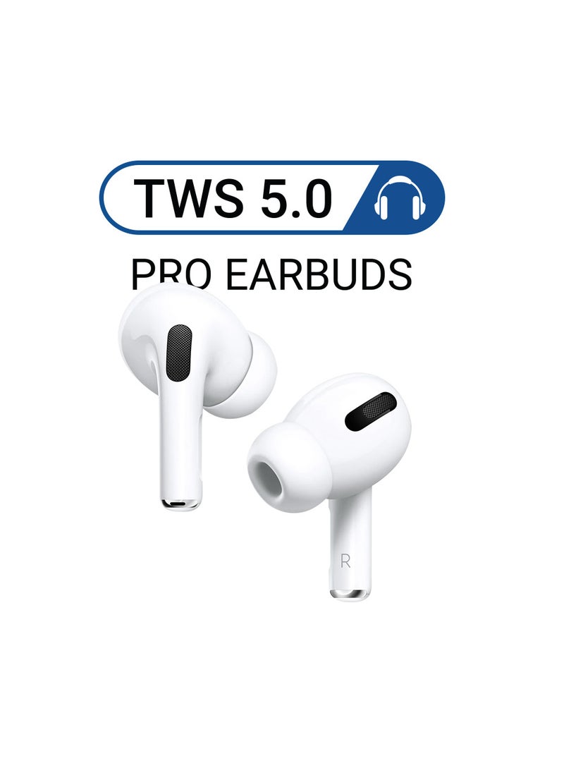 Totu Wireless Stereo Earbuds Bluetooth 5.0, Hand Free Call, Lightweight Comfort Fit Headphones, White  - Image 2