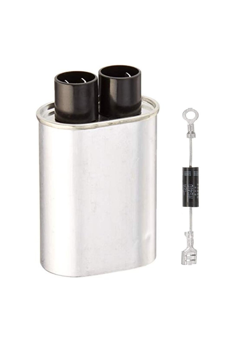 AV AV Aluminium High Voltage Microwave Oven Capacitor 1MFD and Diode Silver  - Image 1