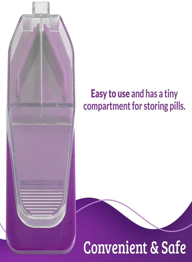 MEDca Pill Splitters and Pill Cutters - (Pack of 2) with V- Grip for Big and Small Medications - Easily Cut Pills, Splitter | Cutter with Pill Holder Case - Image 5