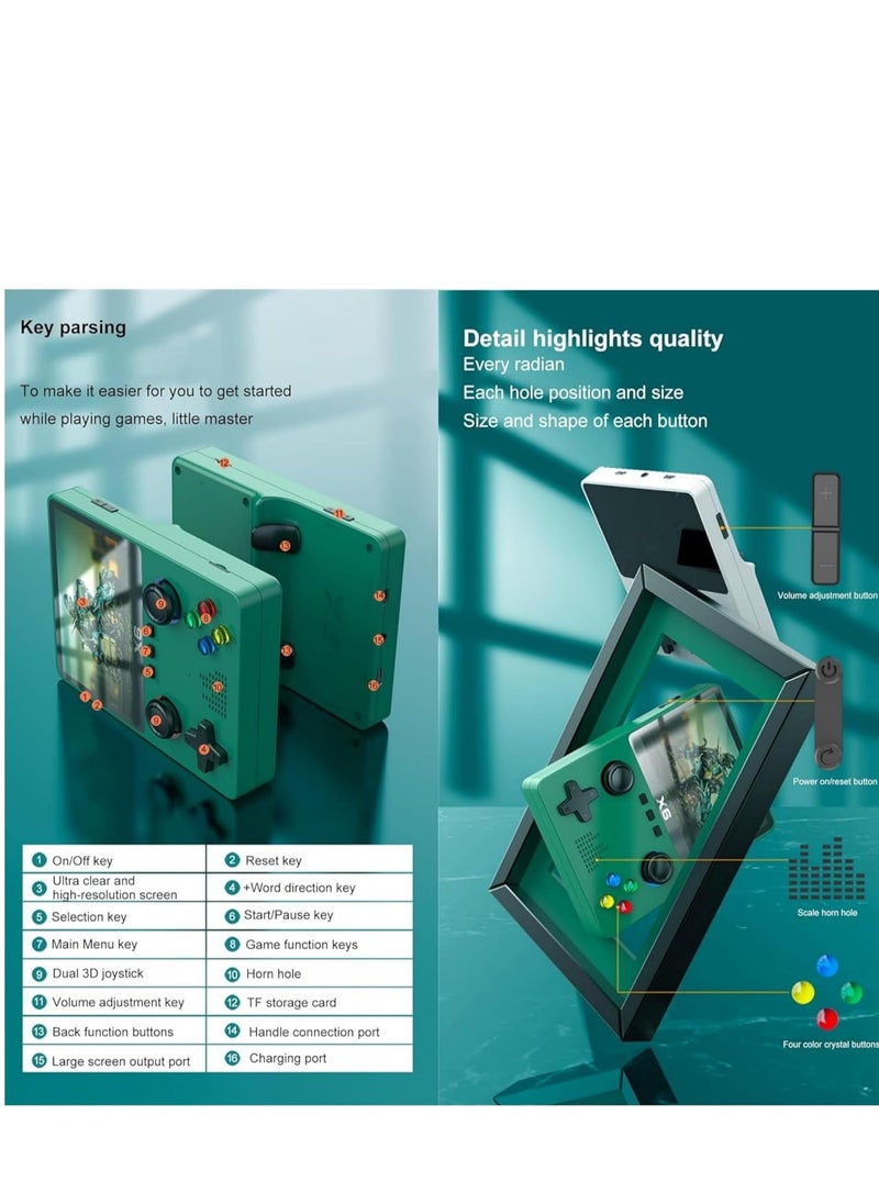 JAJEEK X6 Handheld Digital Video Game Console with 32GB TF Card – Preloaded 6000+ Retro Games, Supports 11 Emulators, 3.5-inch IPS Screen, Portable Gaming for All Ages - Image 3