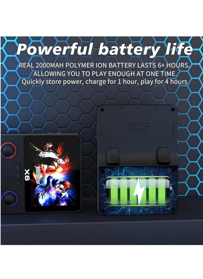 JAJEEK X6 Handheld Digital Video Game Console with 32GB TF Card – Preloaded 6000+ Retro Games, Supports 11 Emulators, 3.5-inch IPS Screen, Portable Gaming for All Ages - Image 4