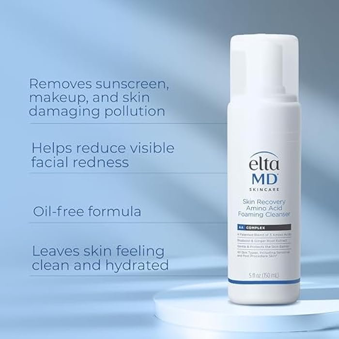 EltaMD Skin Recovery Amino Acid Foaming Facial Cleanser, Gentle Face Cleanser for Sensitive Skin - Image 2