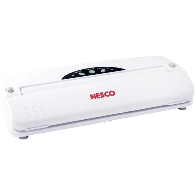 VS01 ONE TOUCH OPERATION FOOD VACUUM SEALER WITH VACUUM SEALER BAGS WHITE