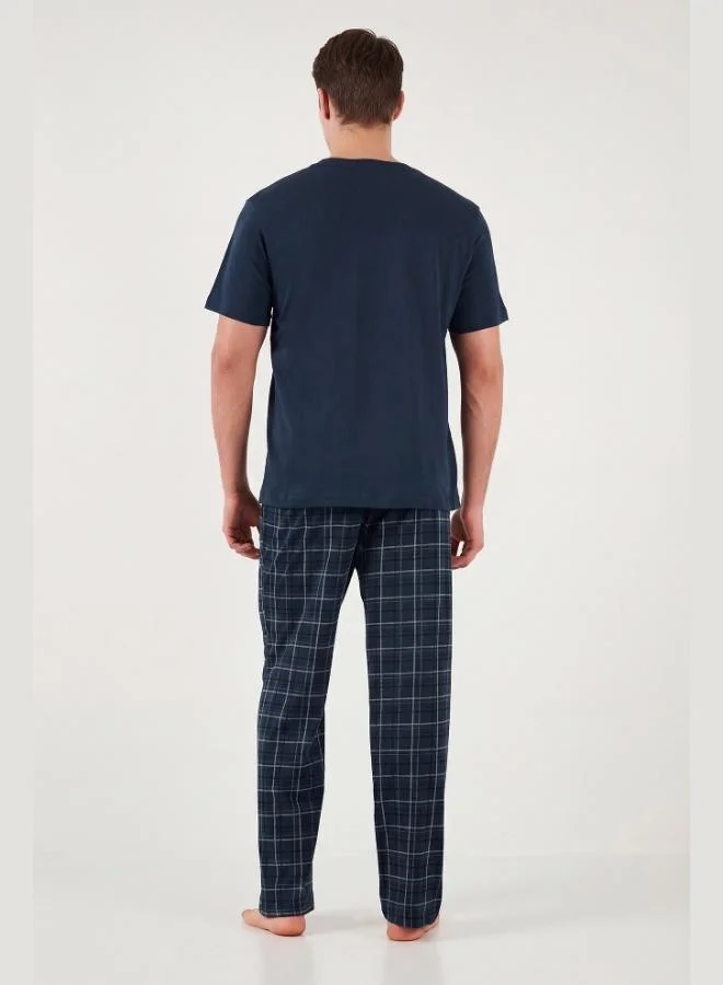 Buratti  Buratti Cotton Regular Fit Plaid Short-Sleeve Pajama Set for Men PAJAMA SET 6096860 for Men | Best Price UAE
