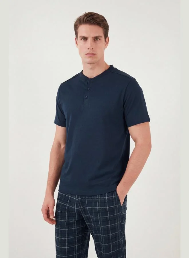 Buratti  Buratti Cotton Regular Fit Plaid Short-Sleeve Pajama Set for Men PAJAMA SET 6096860 for Men | Best Price UAE