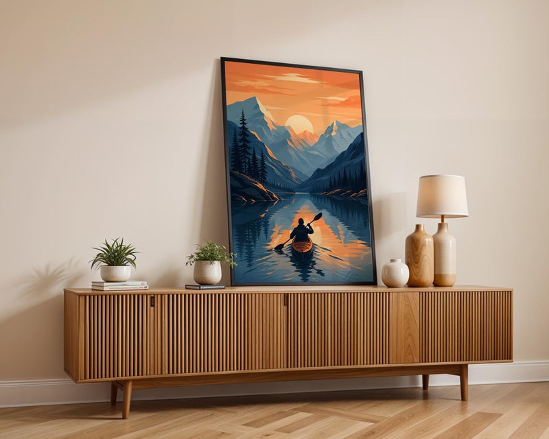 TNESSENTIAL Kayak Poster, Kayak Print, Kayak Wall Art, Sports Poster, Sports Print, Sports Wall Art, Mountain Poster, Mountain Print, Mountain Wall Art - Image 3