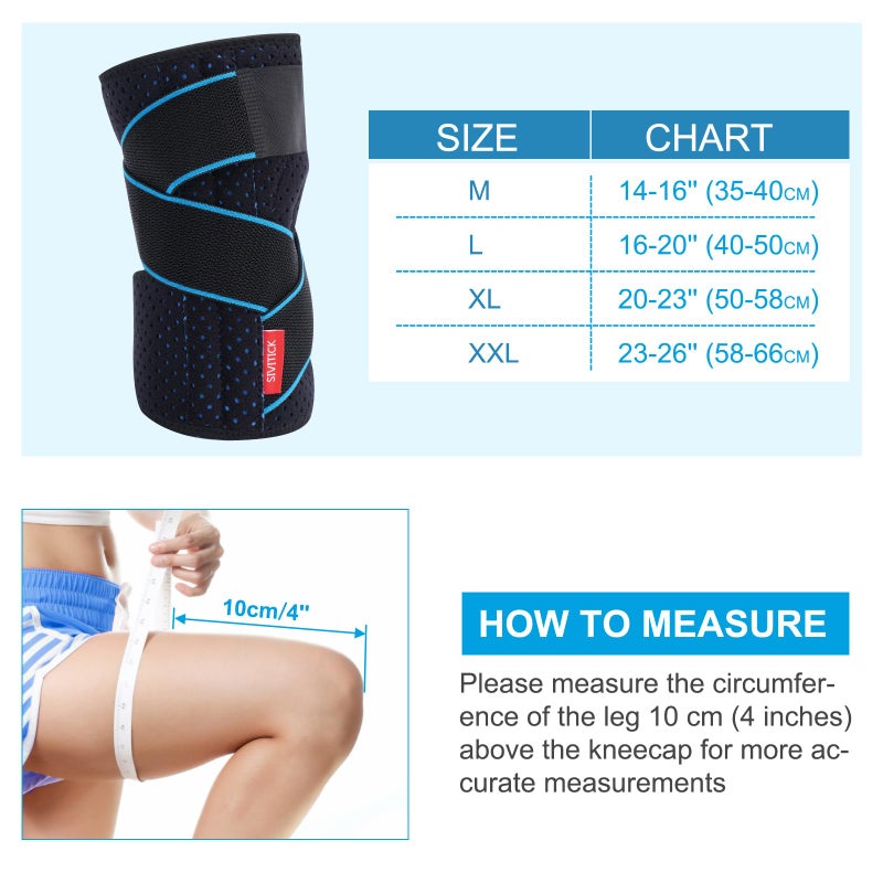 SIVITICK Knee Brace Support for Women & Men Plus Size with Side Stabilizers & Patella Gel Pad for Knee Pain Relief, Arthritis, Meniscus Tear, Injury Recovery, Running - Image 5