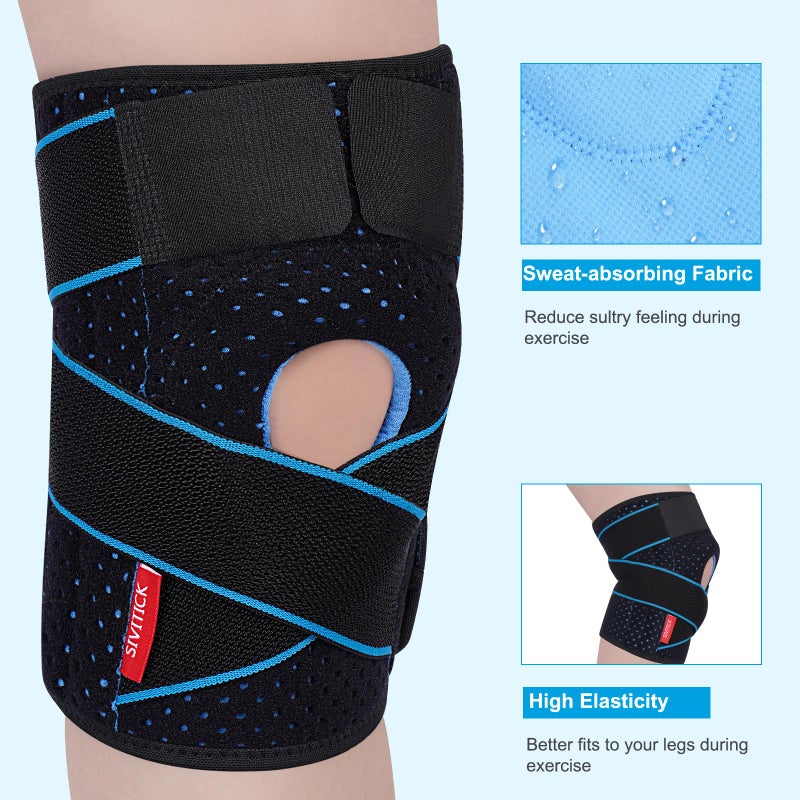 SIVITICK Knee Brace Support for Women & Men Plus Size with Side Stabilizers & Patella Gel Pad for Knee Pain Relief, Arthritis, Meniscus Tear, Injury Recovery, Running - Image 3
