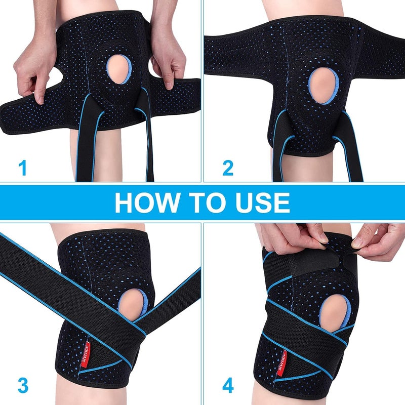 SIVITICK Knee Brace Support for Women & Men Plus Size with Side Stabilizers & Patella Gel Pad for Knee Pain Relief, Arthritis, Meniscus Tear, Injury Recovery, Running - Image 4