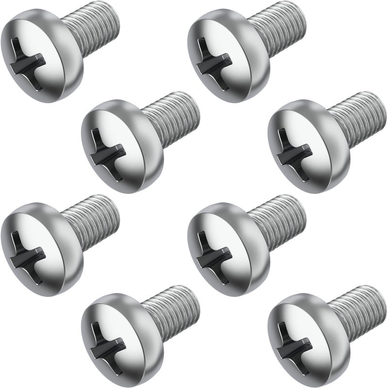 PRIME AVE Stainless Steel License Plate Screws for License Plates, Frames, Covers - Front/Rear Rust Proof Car Tag Screws - Licence Plate Screw Set Compatible with BMW (Pack of 8) - Image 1