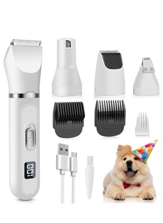 Electric Pet Trimmer Clippers, 4 in 1 Dog Grooming Kit, Cordless Low-Noise Rechargeable Kits with LED Display, Multifunctional Trimmers for Hair, Face and Paws - pzsku/Z9ABBBE45E3AFBC1DFD8EZ/45/_/1700649491/2e31c366-4243-4903-947a-60ad09d93bcc