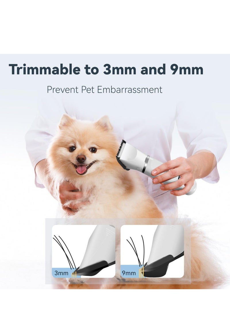 Electric Pet Trimmer Clippers, 4 in 1 Dog Grooming Kit, Cordless Low-Noise Rechargeable Kits with LED Display, Multifunctional Trimmers for Hair, Face and Paws