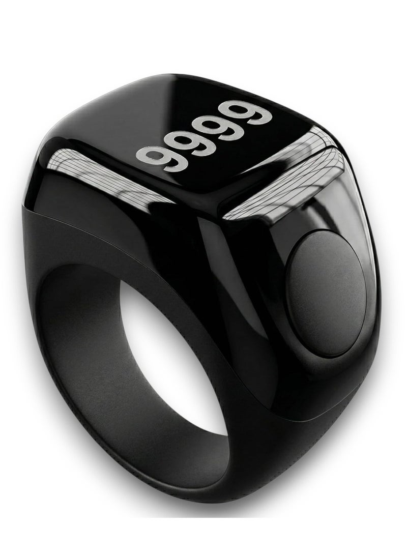 زاد خاتم تسبيح إلكتروني ZAD RING ZD-10 بتقنية ذكية، شاشة OLED عالية الوضوح، يدعم تنبيهات الأذكار وأوقات الصلاة، مقاوم للماء والغبار، مع 3 مقاسات مختلفة(18/20/22) - Image 1