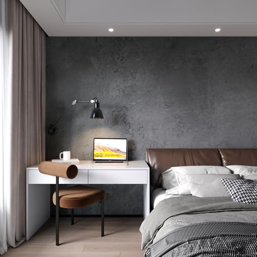 TOTIO Gray Concrete Wallpaper Matte Thick Dark Grey Cement Contact Paper Peel Stick Countertop Cover Removable Waterproof Adhesive Furniture Stickers Industrial Style Vinyl Wall Paper 24x354 inch - Image 1