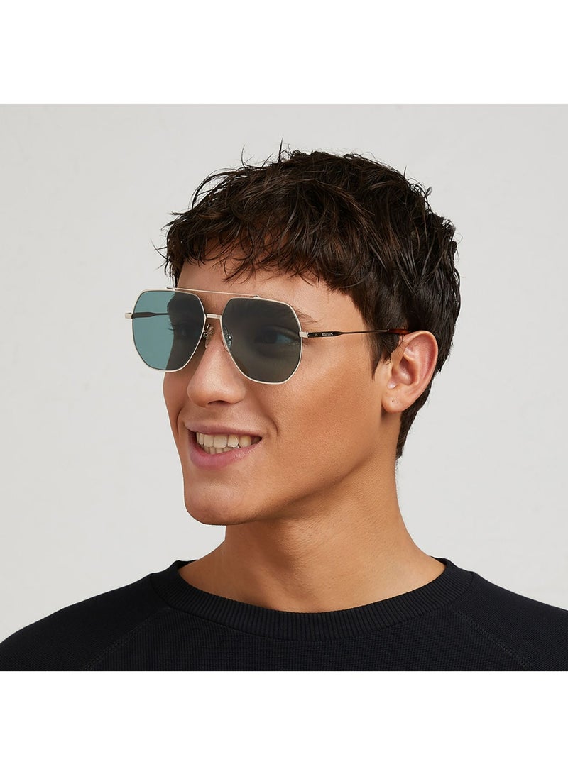 30Sundays HOT SHOT Men Green Sunglasses - Frame Material: Metal - Lens Color: Green- Frame Color: Gold - Full Rim - Image 5