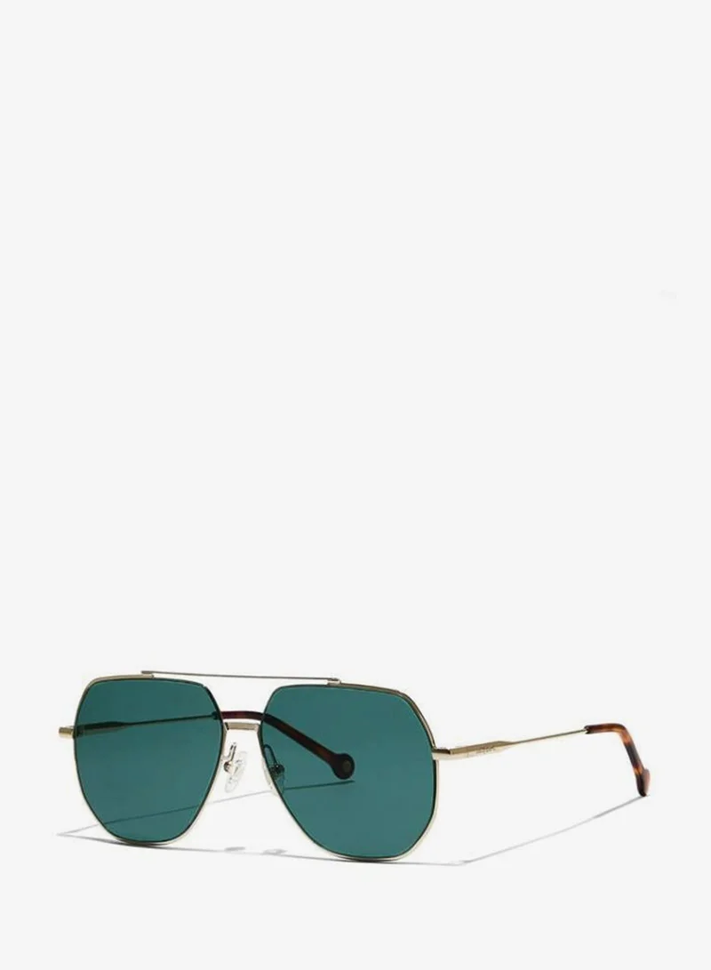 30Sundays HOT SHOT Men Green Sunglasses - Frame Material: Metal - Lens Color: Green- Frame Color: Gold - Full Rim