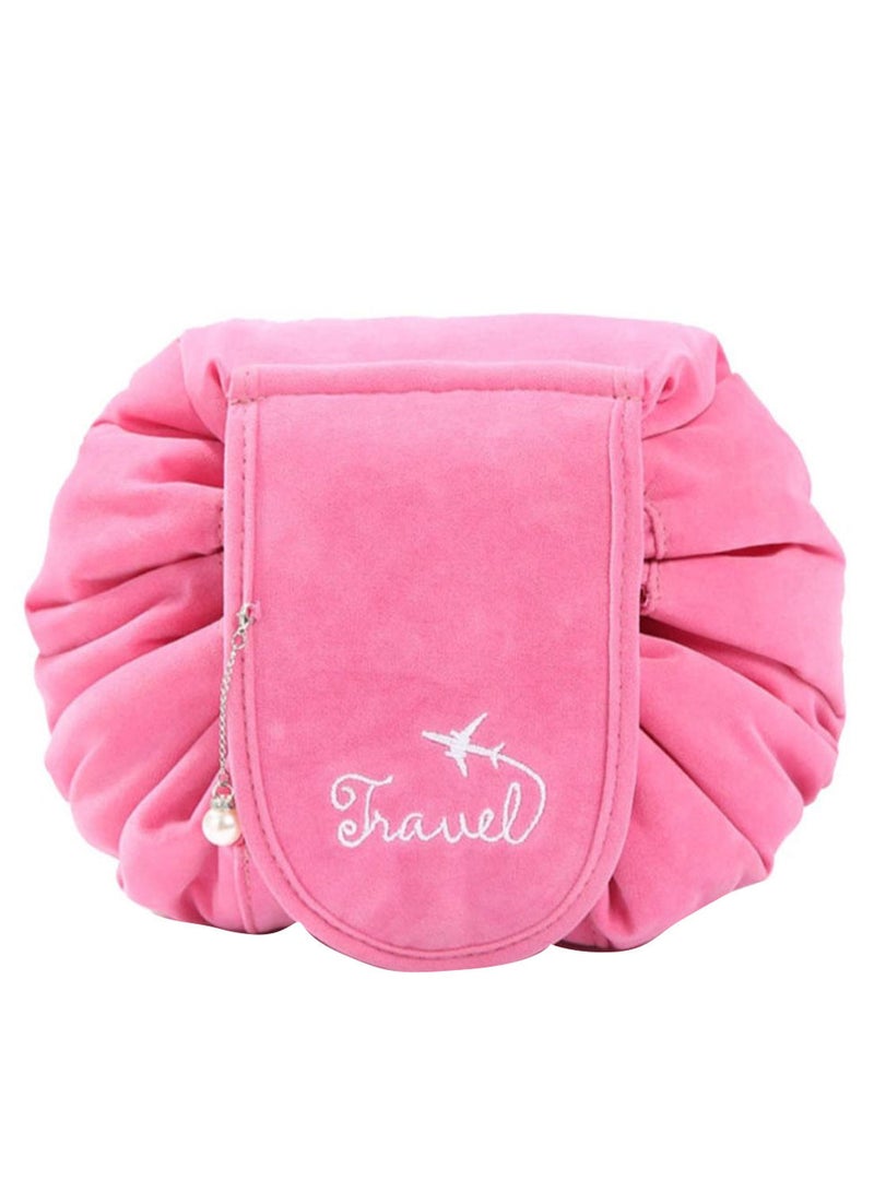 NIBEMINENT Portable Travel String Makeup Bag Pink - Image 1