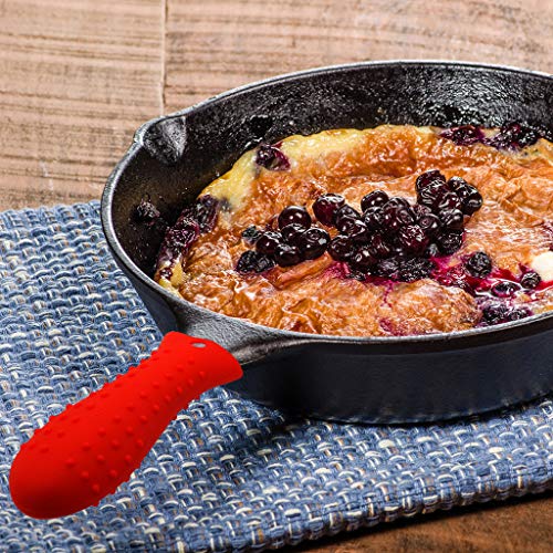 Sunsella Silicone Cast Iron Potholder Set - Hot Handle Holder with 2 x Pan Scrapers & Silicone Hot Pad - Image 4